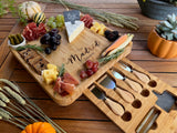 Personalized Charcuterie Board Set/11 pcs Cheese Board And Knife Set, Realtor Closing gift