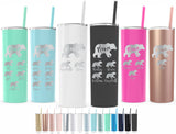 Mama Bear with Kid's Names, Laser engraved Skinny 20 oz Tumbler, mothers day Gift, Perfect Gift for Moms
