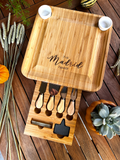 Personalized Charcuterie Board Set/11 pcs Cheese Board And Knife Set, Realtor Closing gift