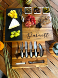 Personalized Charcuterie Board Set/19pcs Cheese Board And Knife Set, Realtor Closing gift, Custom Charcuterie board, Wedding Gift
