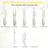 Personalized Charcuterie Board Set/19pcs Cheese Board And Knife Set, Realtor Closing gift, Custom Charcuterie board, Wedding Gift