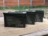 Father’s Day gift idea, Personalized Engraved Ammo Can Storage Box Custom, groomsman, Groomsmen Gift (30 Cal)
