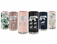 Mama Bear with Kid's Names, Laser Engraved Skinny Can Cooler, Personalized Insulated Stainless Steel, Vacuum Insulated, Mothers day Gift, Perfect Gift for Moms