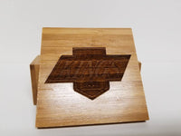 Los Angeles Kings inspired bamboo coasters (set of 4) with Caddy