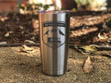 RV There Yet?, Travel trailer, camping, Motor Home, RV personalized Laser Engraved 20 oz Insulated Tumbler