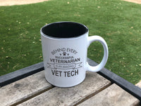 Vet Tech Gift, Behind Every Successful Veterinarian 10 oz Ceramic Coffee Mug, Vet Tech appreciation gift, nurse, Vet Assistant