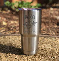 Game of Thrones Inspired-Personalized Insulated 32 oz Tumbler-Made to Order-Fully Customizable, Gift for him, Gift for her, Coffee is coming