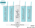 Personalized Engraved Tumbler, Bridesmaid Gift,  Stainless SKINNY Tumbler, Bridesmaid Gift