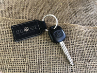 10x personalized vegan leather keychains